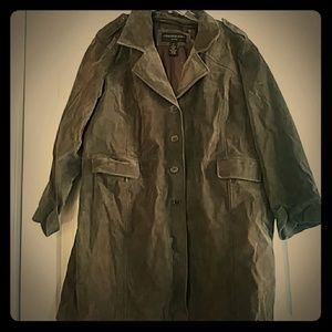 Olive Green Suede Jacket